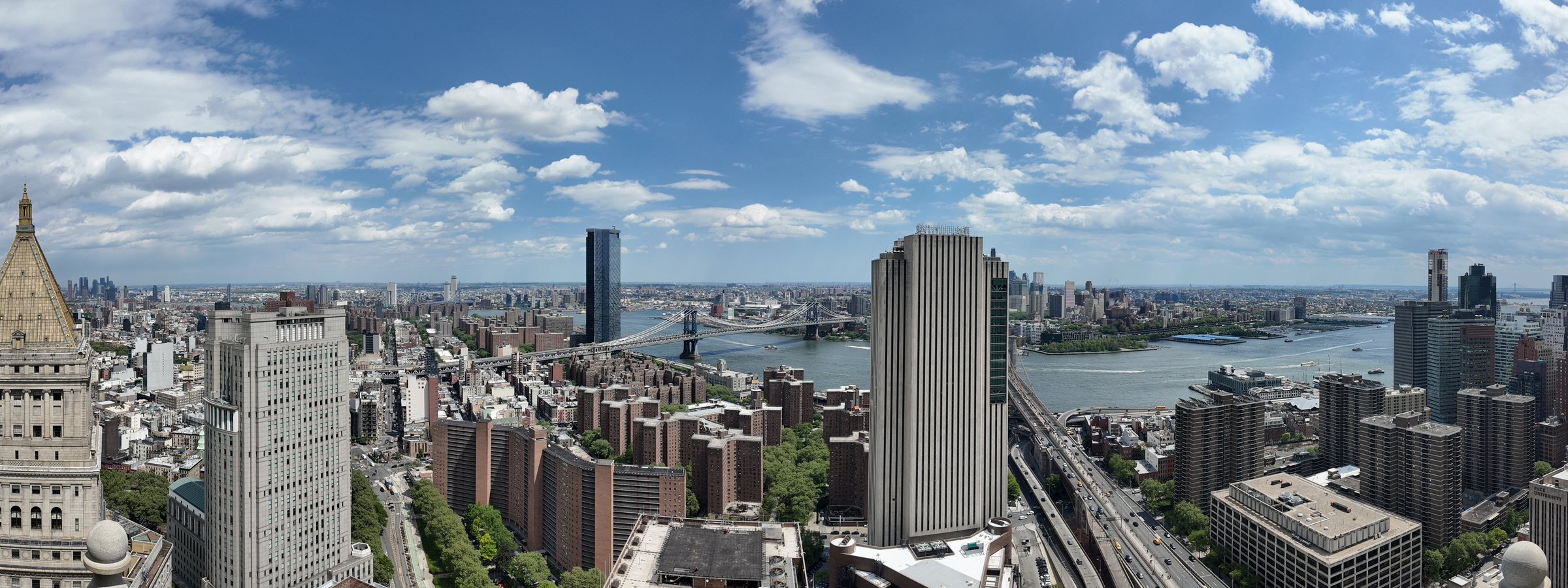 View east from the cupola across the East River.